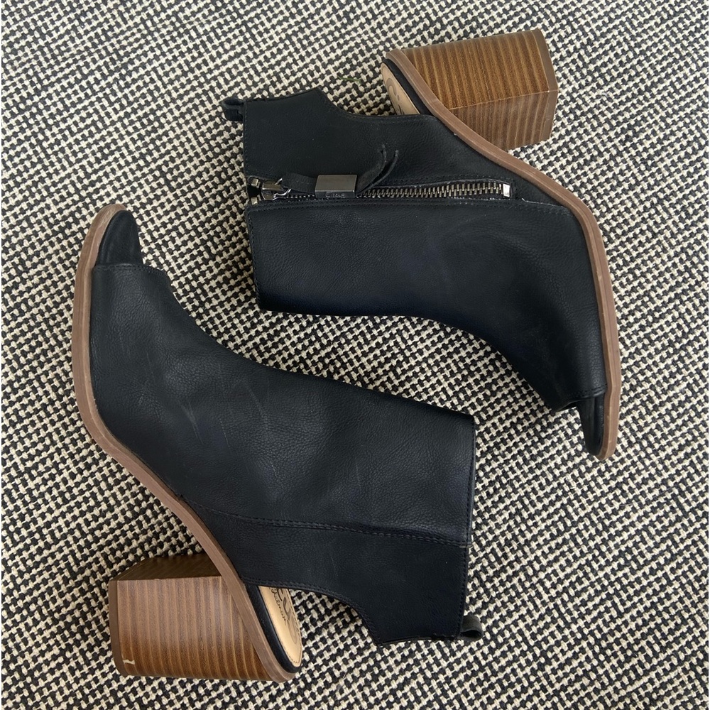 Black Leather Boot Heels